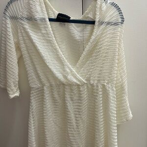 White Knit Cover-Up